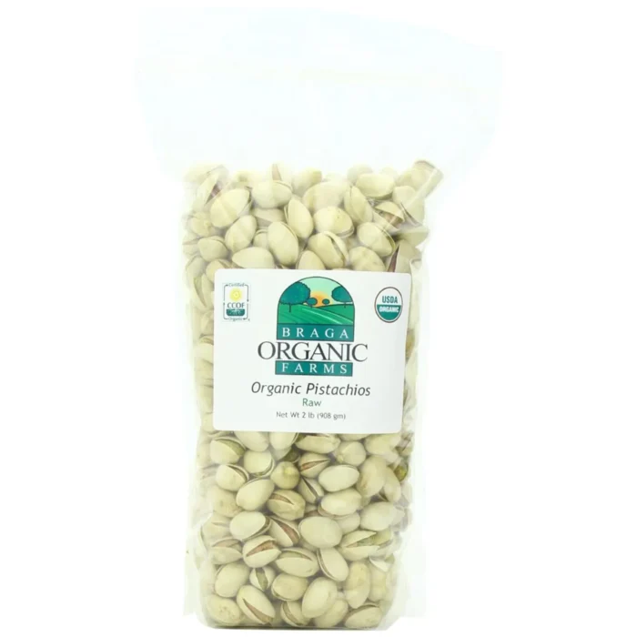 Braga Organic Farms Organic Raw Inshell Pistachios 2 lb. bag