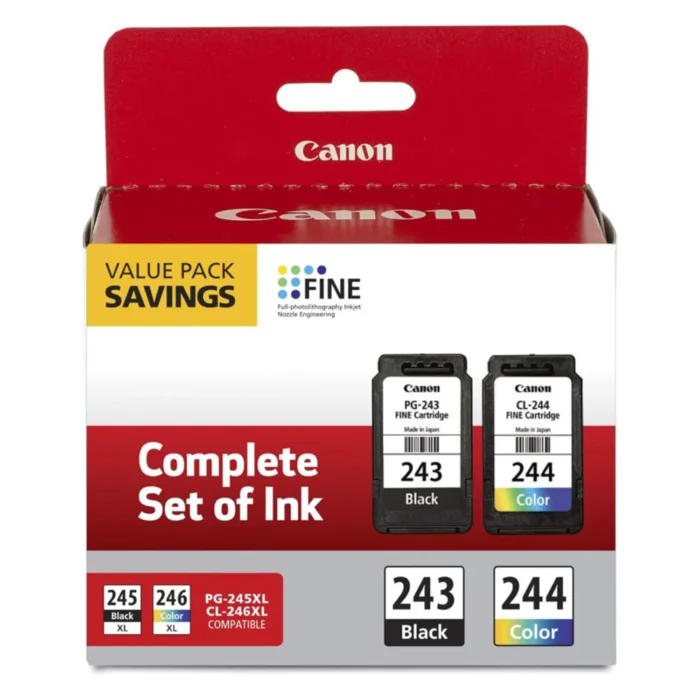 Canon PG-243/ CL-244 Ink Multi pack, Compatible to TR4520, MX492, MG2520, MG2922, TS302 and TS202 Printers