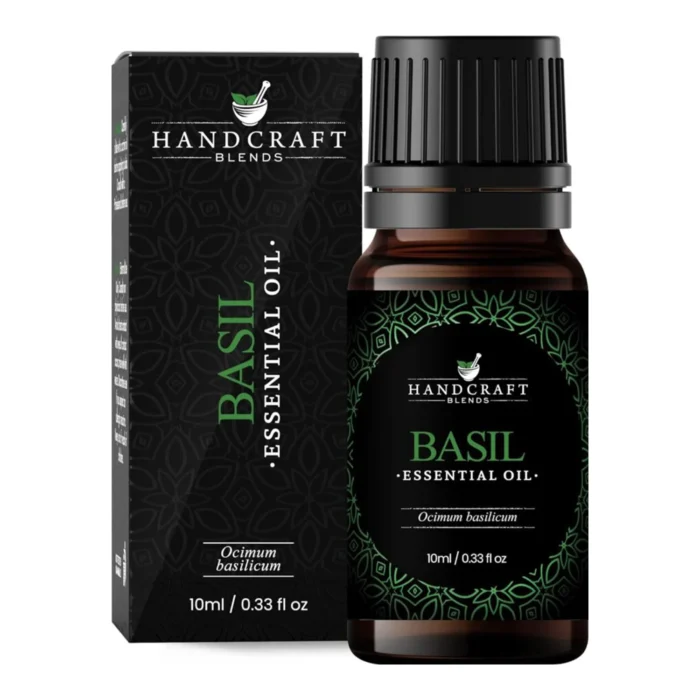 Handcraft Blends Basil Essential Oil - 100% Pure and Natural - Premium Grade Essential Oil for Diffuser and Aromatherapy - 0.33 Fl Oz