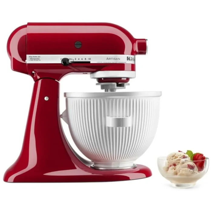 KitchenAid Ice Cream Maker Attachment Stand Mixer, 2 Quart, White