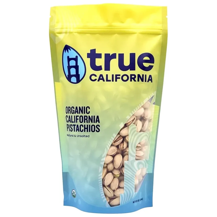 True California Organic Raw Pistachios (1 LB) In-Shell, No Salt, No Roast - Healthy Snacks, Vegan & Gluten Free - Natural Whole Foods & Pantry Staples